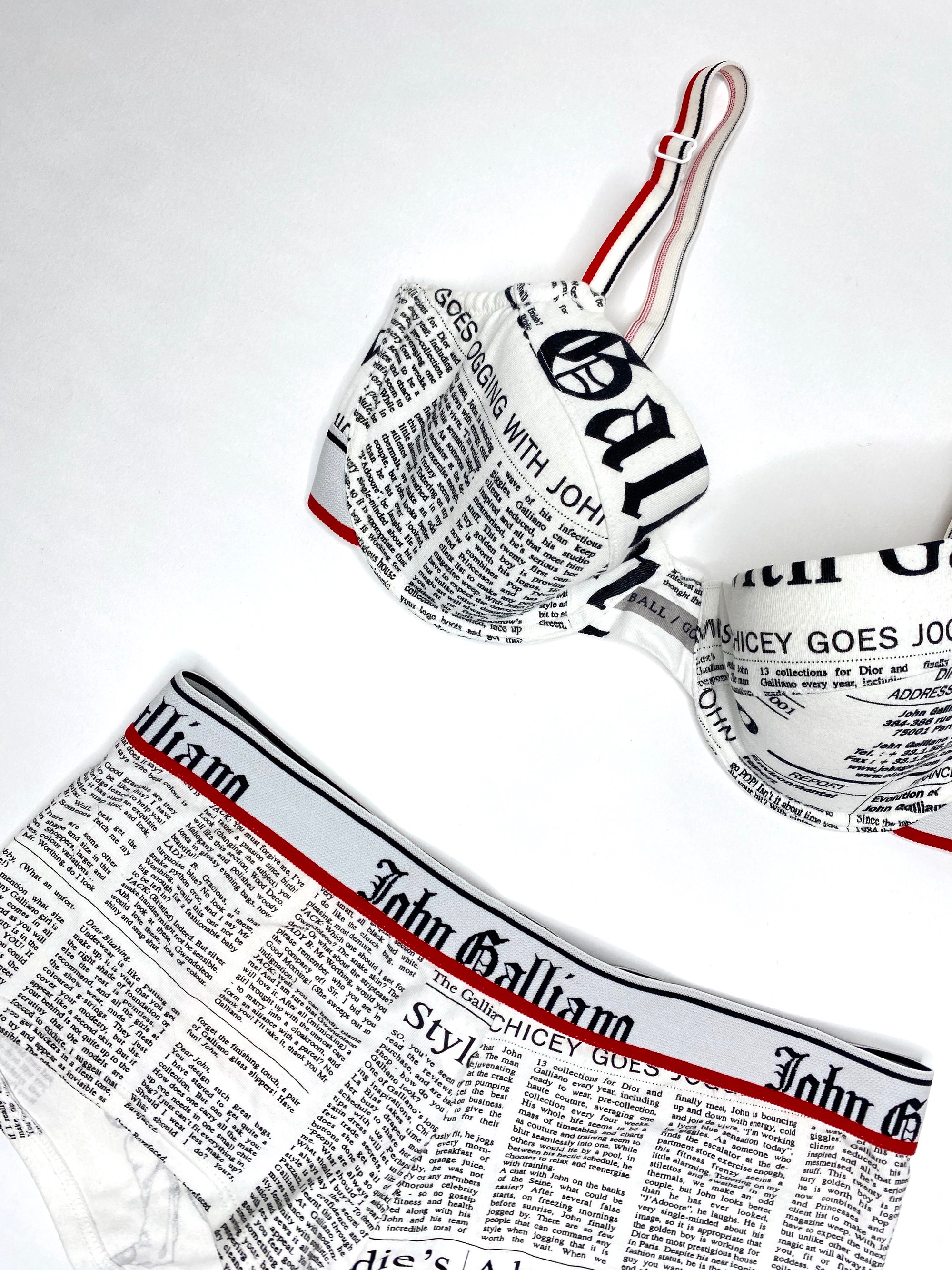 【未使用】JOHN GALLIANO ハット 🎀 ANGEL CAPSULE 🎀 JOHN GALLIANO VINTAGE GAZETTE BRA